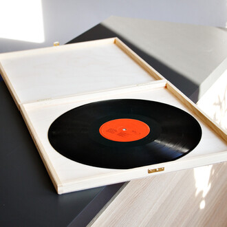 Box quadratisch fr LP Schallplatten 35 x 35 x 3,5 cm aus...
