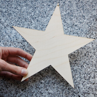 groer 20 x 20 cm Stern aus Holz