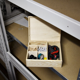 Holzbox mit Fcher Aufbewahrungsbox mit Deckel