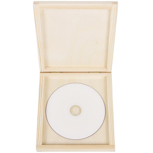 CD Box 17,5 x 14,5 x 3 cm Holzkiste