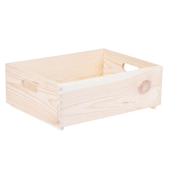 Holzbox 13 Liter Regalkiste 40 x 30 x 14 cm Box Holzbox 13 Liter Regalkiste 40 x 30 x 14 cm Box