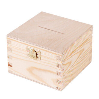 Holz Spardose Geldbox Sparbüchse 12 x 12 x 8 cm Holz Spardose Geldbox Sparbüchse 12 x 12 x 8 cm