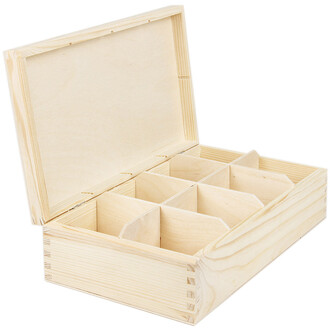 Box 8 Fächer Organizer 28,5 x 16,5 x 8 cm Vollholzkiste Box 8 Fächer Organizer 28,5 x 16,5 x 8 cm Vollholzkiste