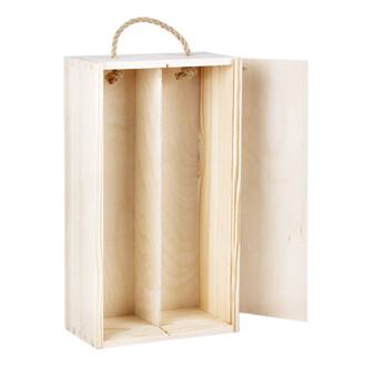 Holzweinkiste für 2 Flaschen Holzweinkiste für 2 Flaschen
