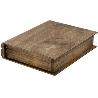 Buchbox aus Holz in Eiche Dunkel Buchbox aus Holz in Eiche Dunkel