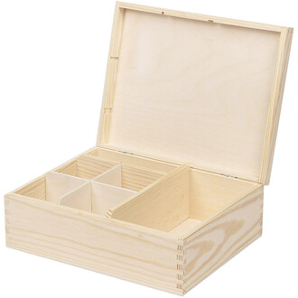 Holzbox mit Fächer Aufbewahrungsbox mit Deckel Holzbox mit Fächer Aufbewahrungsbox mit Deckel