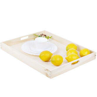 großes Holz Tablett 50 x 40 cm großes Holz Tablett 50 x 40 cm