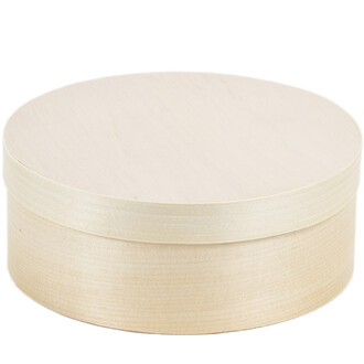 Runde Holzkiste mit Deckel 1,2 Liter Runde Holzkiste mit Deckel 1,2 Liter