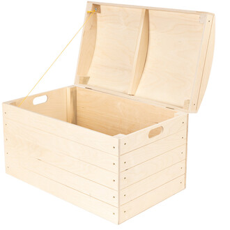 Bettkiste aus Holz 50 Liter, Spielzeugkiste 56 x 33 x 35 cm Bettkiste aus Holz 50 Liter, Spielzeugkiste 56 x 33 x 35 cm